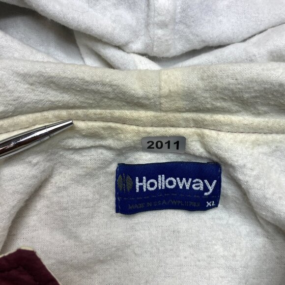 VINTAGE Kutztown University Jacket Mens XL Red Yellow Track Lined Pullover 90s - Picture 9 of 12